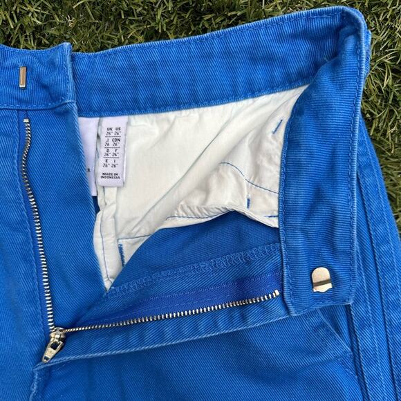 Adidas x KSENIASCHNAIDER 3 Stripe Jeans Wide Leg Dodger Royal Blue Denim 26 - Picture 4 of 9